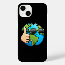 Cool Earth Emoji iPhone 14 Coque Eco Vibes Cadeau