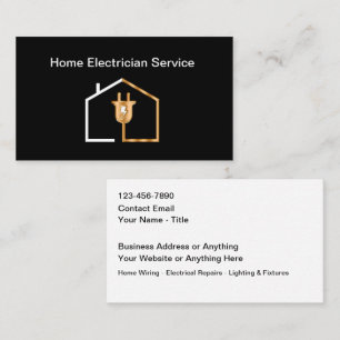 Cool Electricien Services Carte de visite moderne