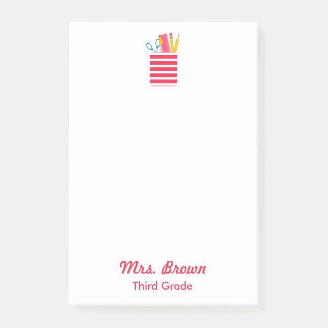 Cool Enseignant École Organisateur Post-it Notes (Devant)