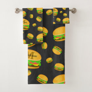 Cool et amusant yummy burger motif Monogramme
