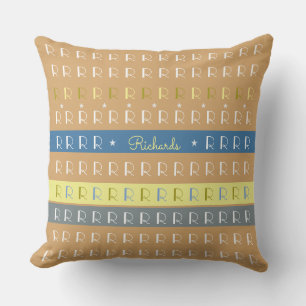 cool et élégant patio de typographie coussin avec