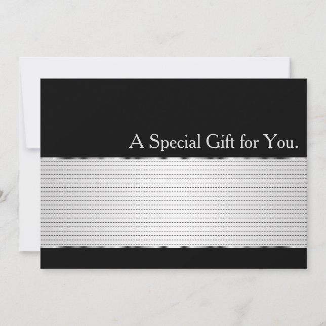 Cool Faux Silver Stripe Modern Cadeau Certificat (Devant)