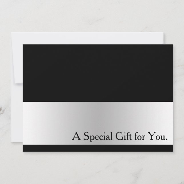 Cool Faux Silver Stripe Modern Cadeau Certificat (Devant)