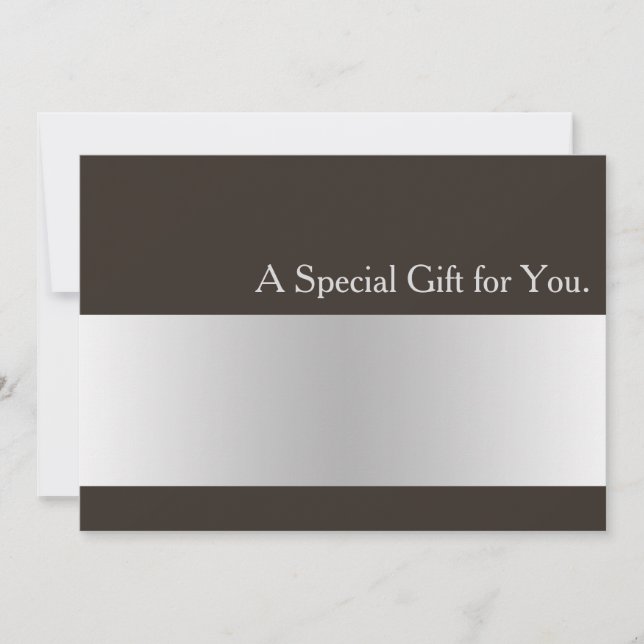 Cool Faux Silver Stripe Modern Cadeau Certificat (Devant)