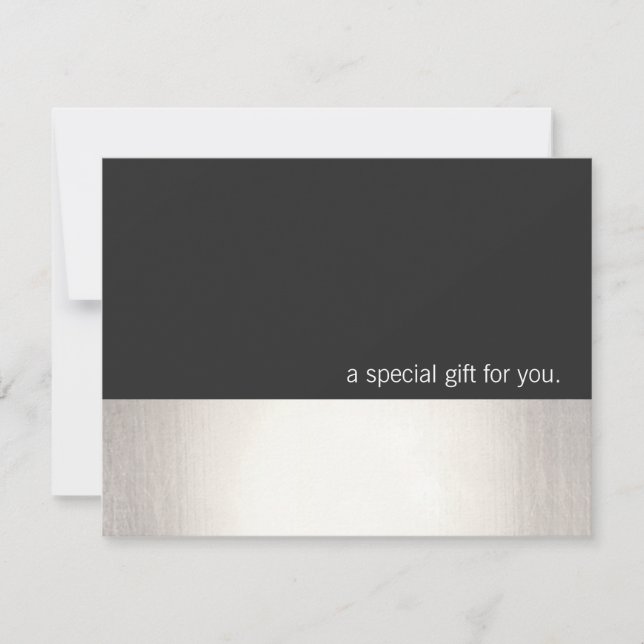 Cool Faux Silver Stripe Modern Cadeau Certificat (Devant)