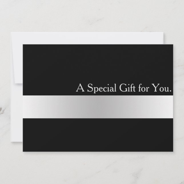 Cool Faux Silver Stripe Modern Cadeau Certificat (Devant)