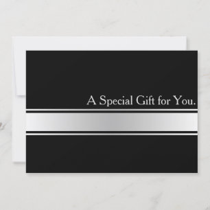 Cool Faux Silver Stripe Modern Cadeau Certificat