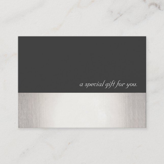 Cool Faux Silver Stripe Modern Cadeau Certificat (Devant)