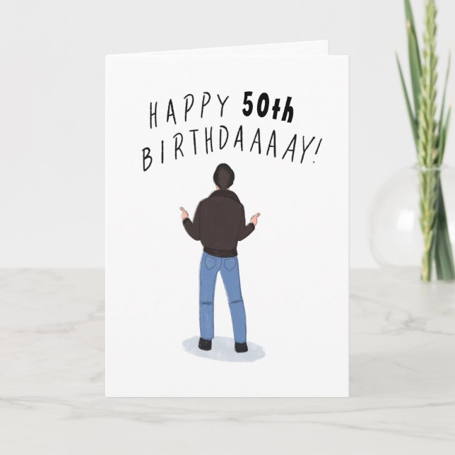 Cool Fonz Joyeux Jours 50e Anniversaire Carte (Devant)