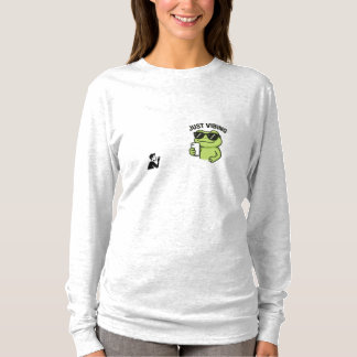 Cool Frog “Just Vibing” Funny T-Shirt