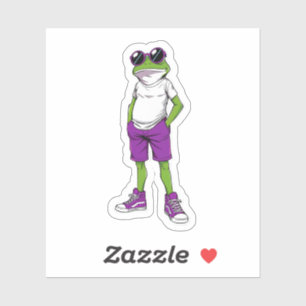 Cool Frog Sticker – Funny Glasses Frog Kids Decal