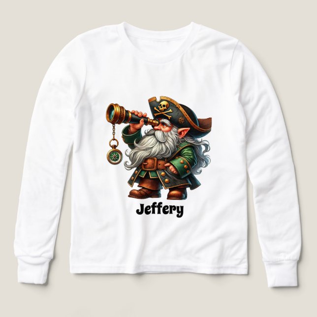 Cool garçons pirates amoureux ajouter le nom (Motif recto)