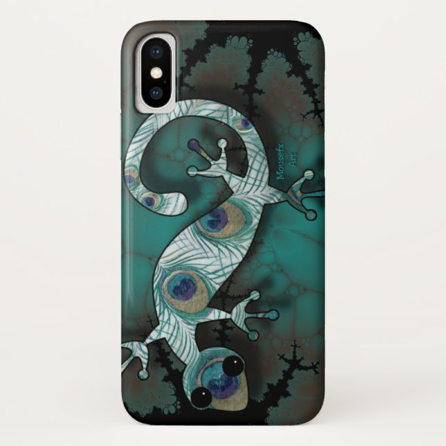 Cool Gecko iPhone X Coque (Dos)