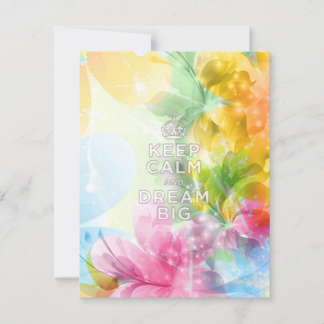 Cool génial citation tendance "Keep Calm and Dream (Devant)