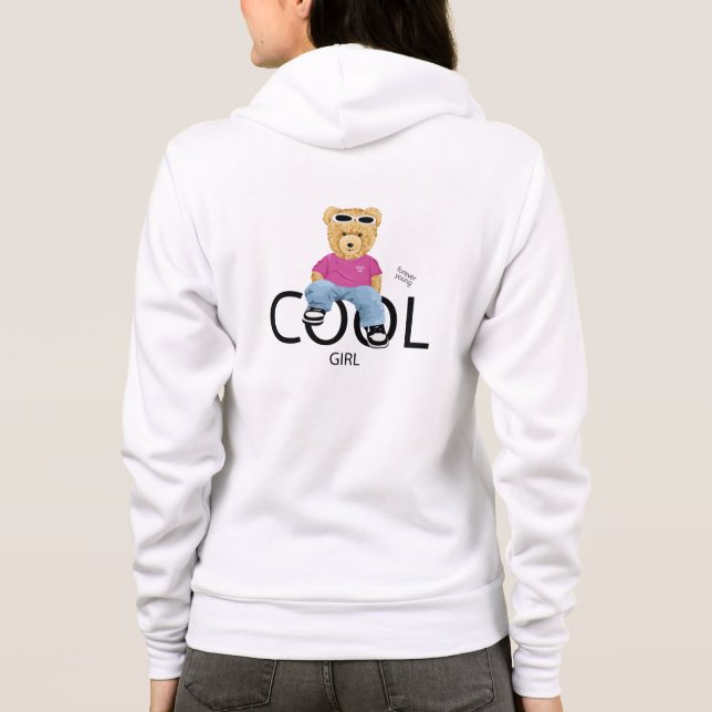 Cool Girl Teddy Sweat à capuche – Style Mignon  (Dos)