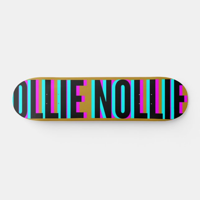 Cool Glitch Café Lait Ollie Nollie Skateboard (Horz)