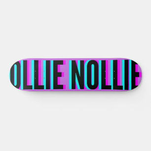 Cool Glitch Magenta Ollie Nollie Skateboard Deck