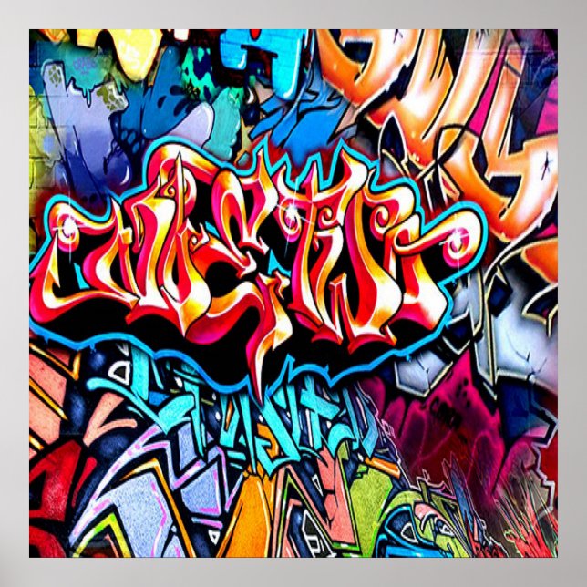 Cool graffiti word art home decor poster (Devant)