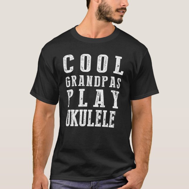 Cool Grandpas Jouer Ukulele Sweat - shirt à capuch (Devant)
