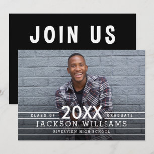 Cool Grids Graduation Faire-part Invitation