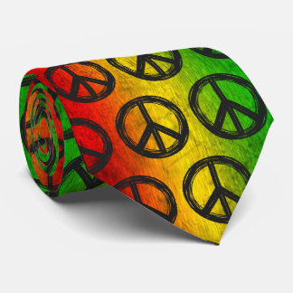 Cool Grunge Reggae Rasta Symbole de Paix Cravate