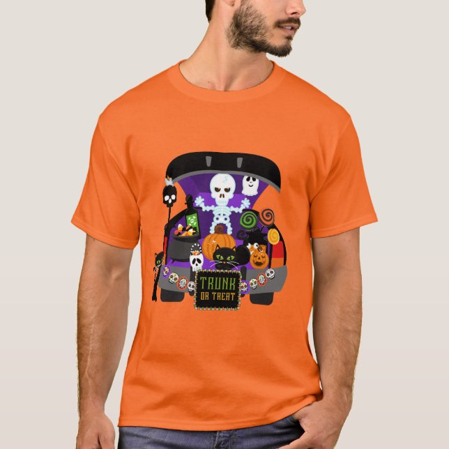 cool Halloween trunk traiter T-shirt de vacances  (Devant)