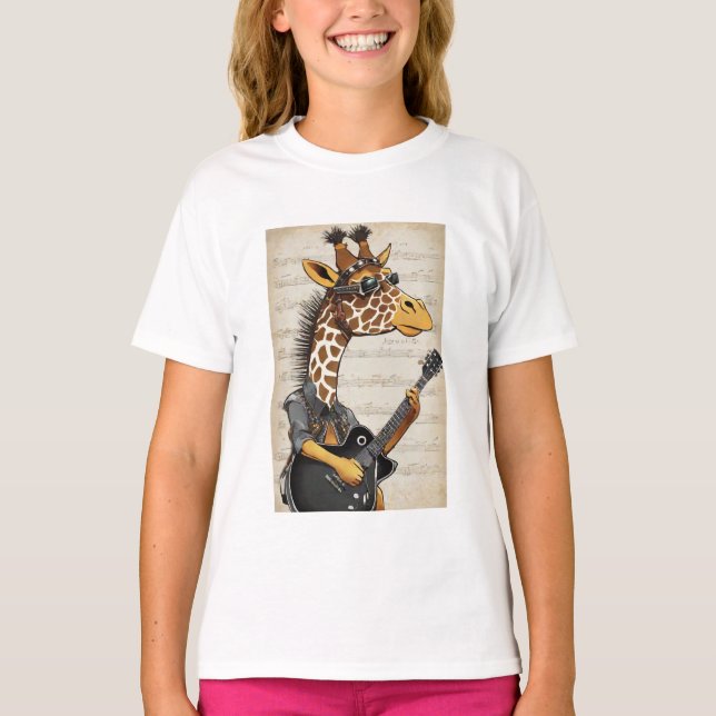 cool hanche fille giraff t-shirt design vie sauvag (Devant)