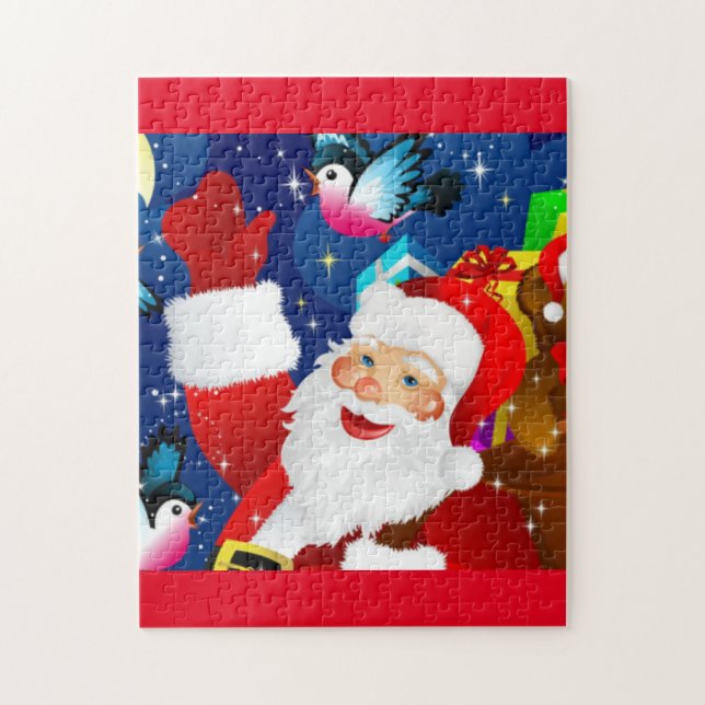 cool heureux santa claus puzzle (Vertical)