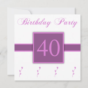 Cool Invitations de fête du 40e anniversaire