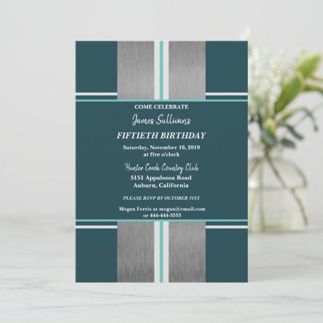 Cool Jazzy Gold Invitation (Debout devant)