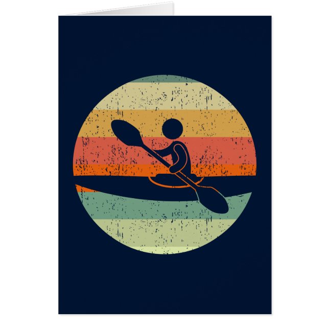 Cool Kayak Sunset Kayaking Card (Devant)