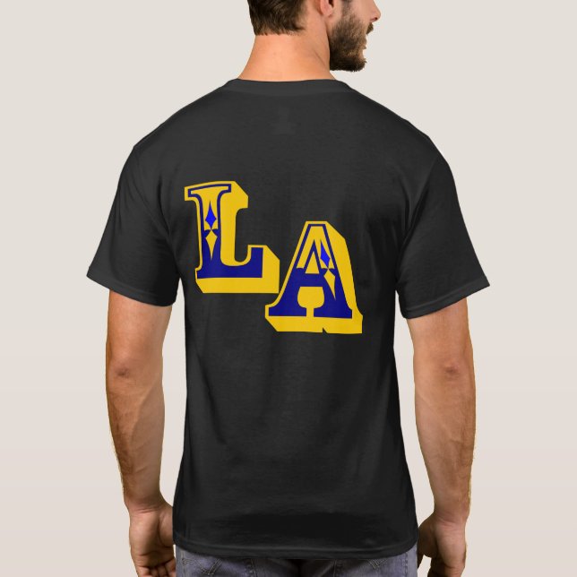 ・° ♥ Cool LA Logo Stylish Décontracté Dark T-Shirt (Dos)