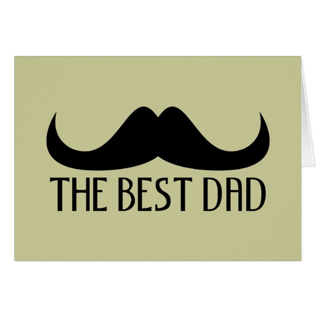 Cool Le meilleur papa Black Mustache Fête des père (Devant horizontal)