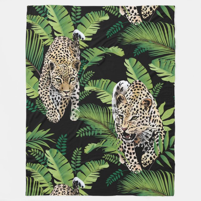 Cool Leopards Motifs couvertures de toison (Devant)