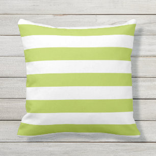 Cool Lime Bandes Nautiques Motif Coussins extérie
