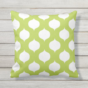 Cool Lime Motif marocain Coussins extérieurs