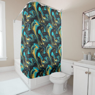Cool liquide abstrait carrelé motif rideau douche