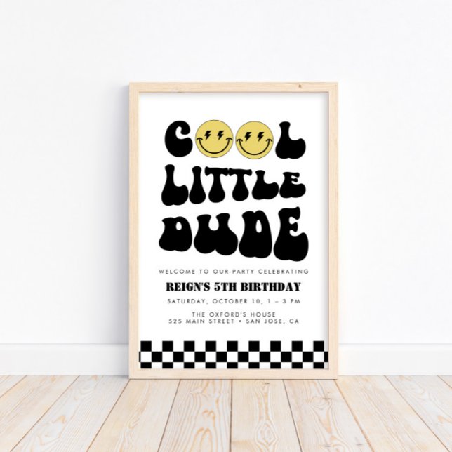 Cool Little Dude | Poster d'Affiche de bienvenue B (Available for print & instant digital download!)