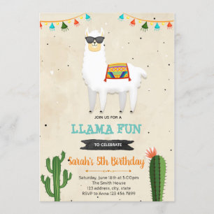 Cool llama boy fiesta invitation à la douche d'ann