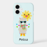 Cool Llama et souriant Kawaii Sun