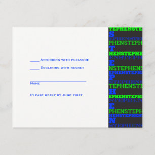 Cool moderne Bar Mitzvah RSVP Stephen