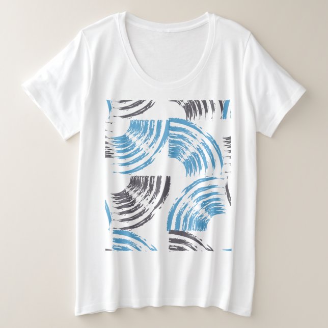Cool, moderne, bleu abstrait tendance (Design devant)