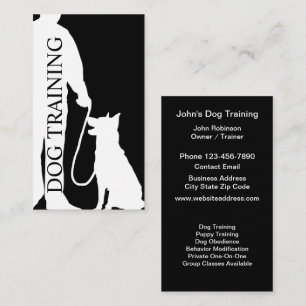 Cool Moderne de formation de chien Cartes de visi