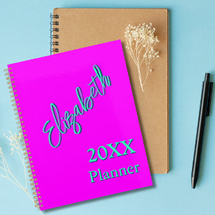 Cool moderne Neon Magenta Hebdomadaire et mensuel