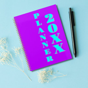 Cool moderne Neon Purple hebdomadaire et mensuelle