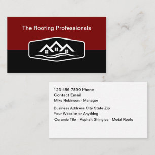 Cool Moderne Service de toiture Cartes de visite