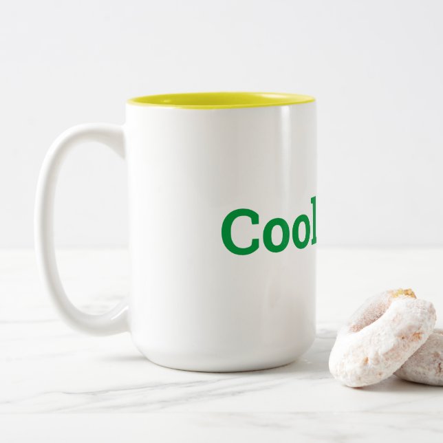 Cool. Mug bicolore de 15 oz (Avec donut)
