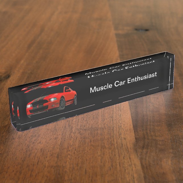 Cool Muscle Enthousiaste voiture Bureau Nom Plaque (Taille)