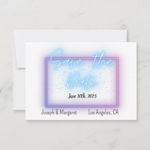 Cool Neon Glow Enregistrer la carte Date