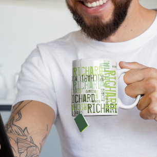 cool & nom moderne de chaux, tasse de typographie